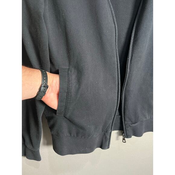 Emporio Armani EA7 Full ZIP SWEATSHIRT Black Sz S Comfort Casual Jacket Mens - Picture 8 of 16